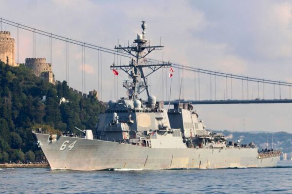 US Navy warship near Yemen intercepts multiple missiles, US officials say